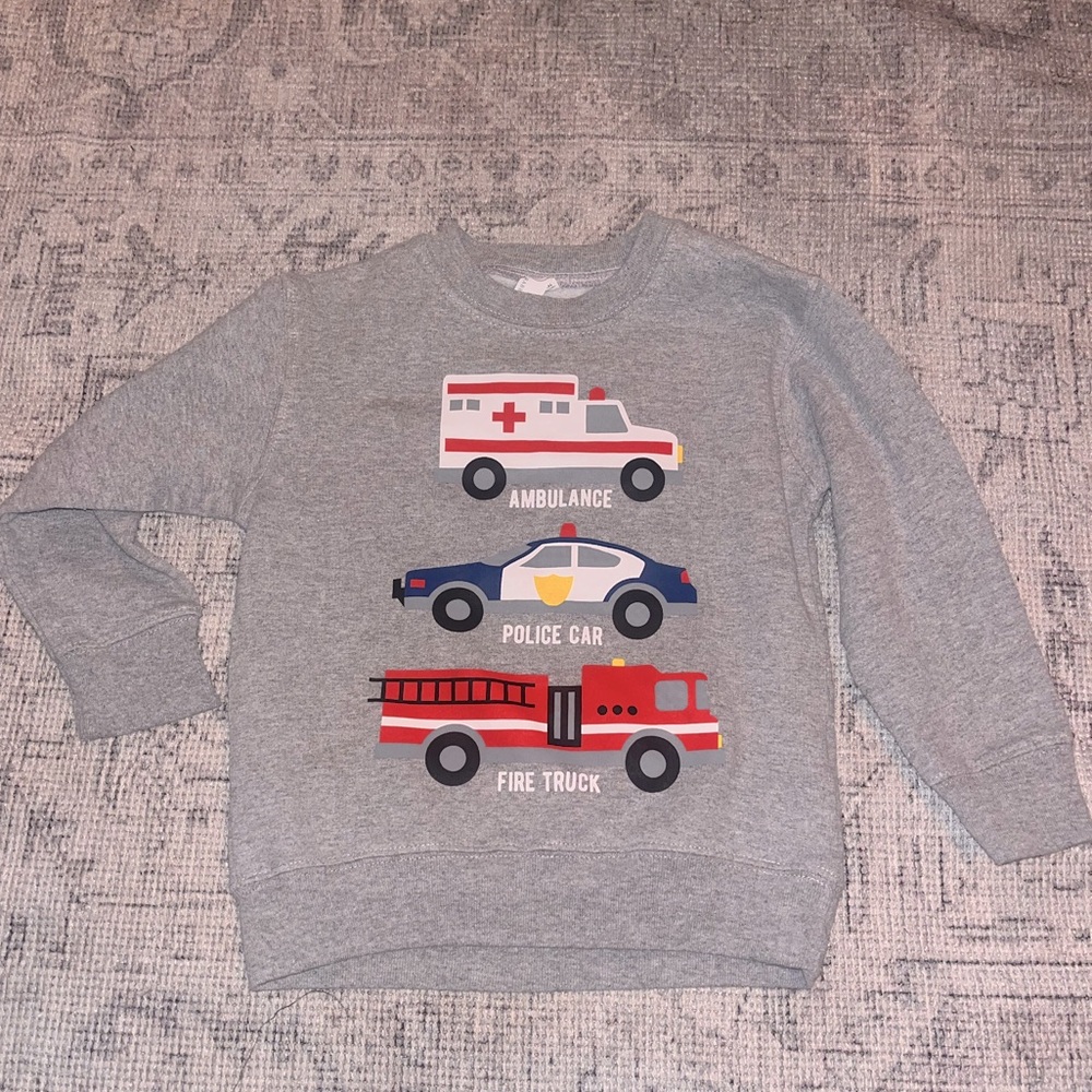 LIKE NEW toddler boy first responder crewneck sweatshirt